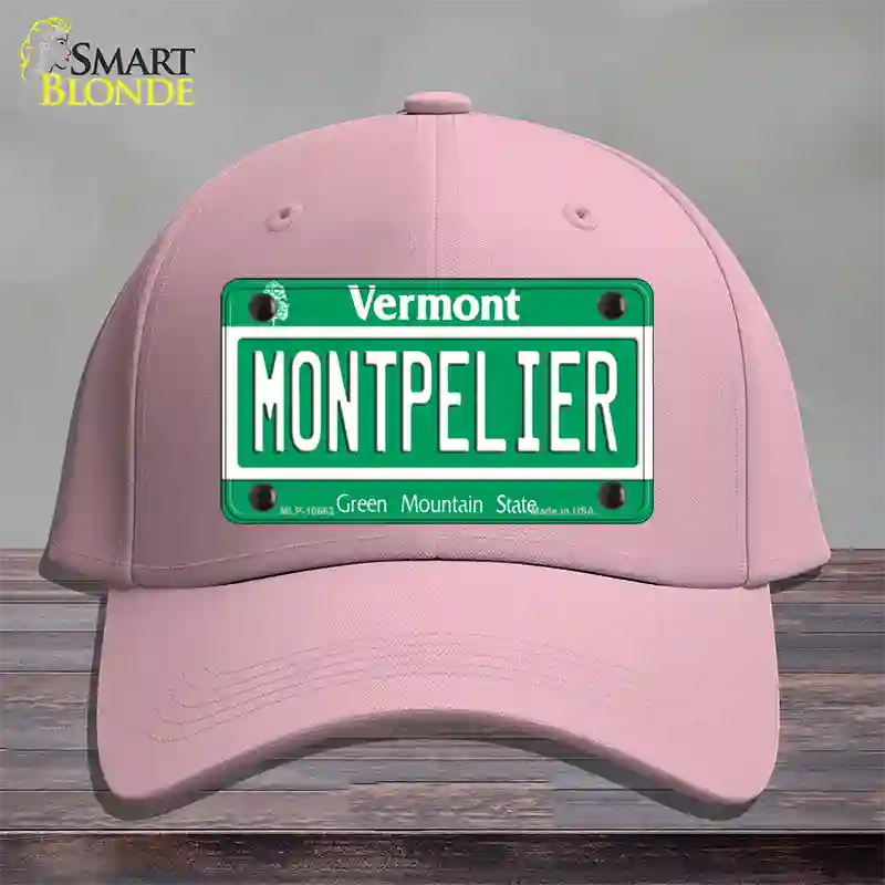 Montpelier Vermont Novelty License Plate Hat Cotton / Pink