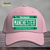 Manchester Vermont Novelty License Plate Hat Cotton / Pink