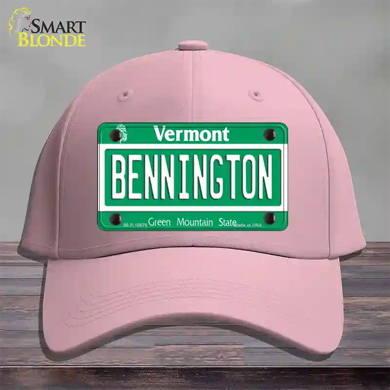 Bennington Vermont Novelty License Plate Hat Cotton / Pink