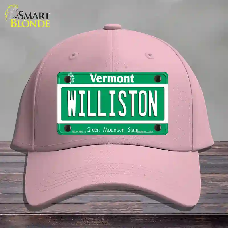 Williston Vermont Novelty License Plate Hat Cotton / Pink