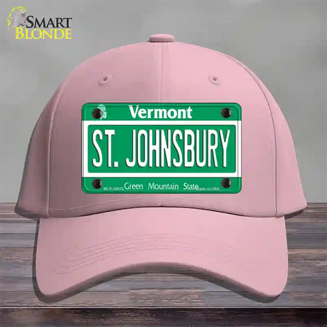 St Johnsbury Vermont Novelty License Plate Hat Cotton / Pink