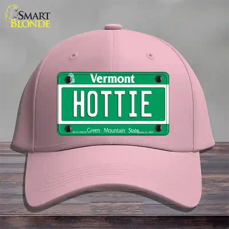 Hottie Vermont Novelty License Plate Hat Cotton / Pink