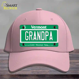 Grandpa Vermont Novelty License Plate Hat Cotton / Pink