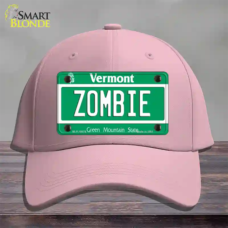 Zombie Vermont Novelty License Plate Hat Cotton / Pink