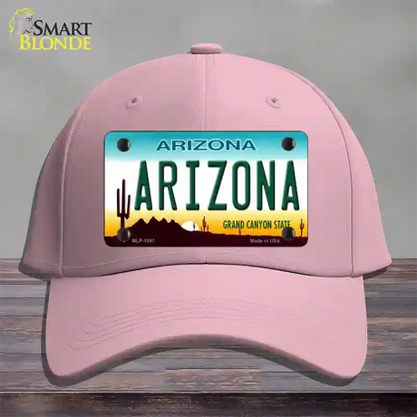 Arizona Novelty License Plate Hat Cotton / Pink