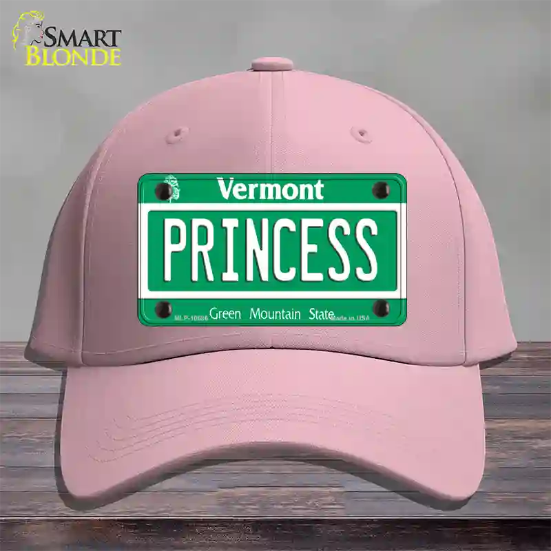 Princess Vermont Novelty License Plate Hat Cotton / Pink