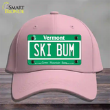 Ski Bum Vermont Novelty License Plate Hat Cotton / Pink