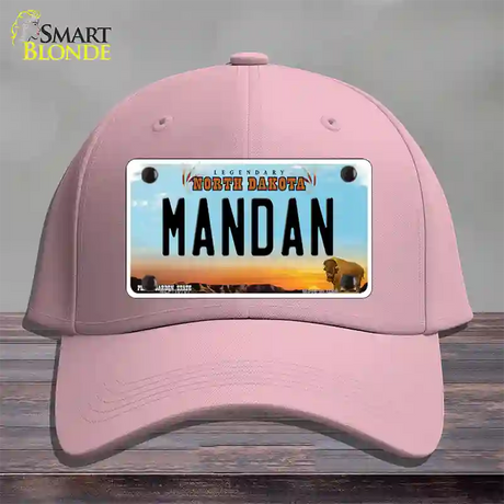 Mandan North Dakota Novelty License Plate Hat Cotton / Pink