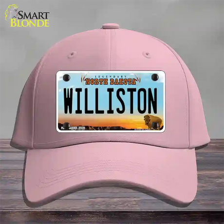 Williston North Dakota Novelty License Plate Hat Cotton / Pink