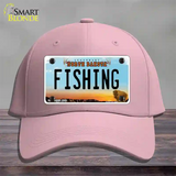 Fishing North Dakota Novelty License Plate Hat Cotton / Pink