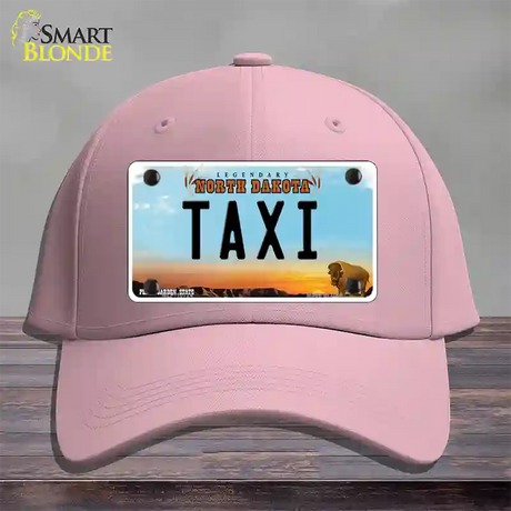 Taxi North Dakota Novelty License Plate Hat Cotton / Pink