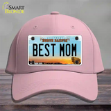 Best Mom North Dakota Novelty License Plate Hat Cotton / Pink