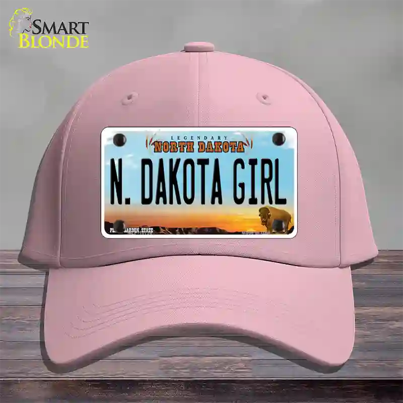 N Dakota Girl North Dakota Novelty License Plate Hat Cotton / Pink