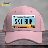 Ski Bum North Dakota Novelty License Plate Hat Cotton / Pink