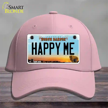 Happy Me North Dakota Novelty License Plate Hat Cotton / Pink