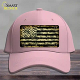 Camo American Flag Novelty License Plate Hat Cotton / Pink