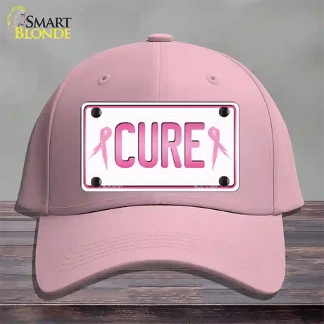 Cure Novelty License Plate Hat Sign Cotton / Pink