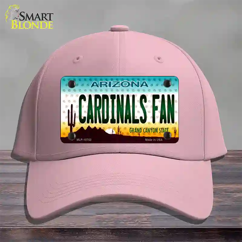 Cardinals Fan Arizona Novelty License Plate Hat Cotton / Pink