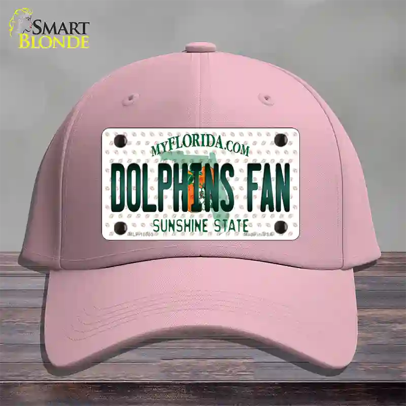 Dolphins Fan Florida Novelty License Plate Hat Cotton / Pink