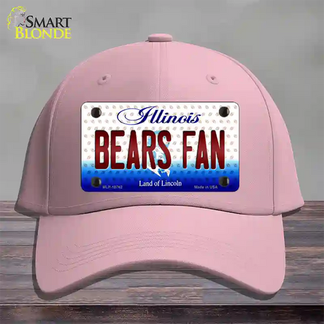 Bears Fan Illinois Novelty License Plate Hat Cotton / Pink