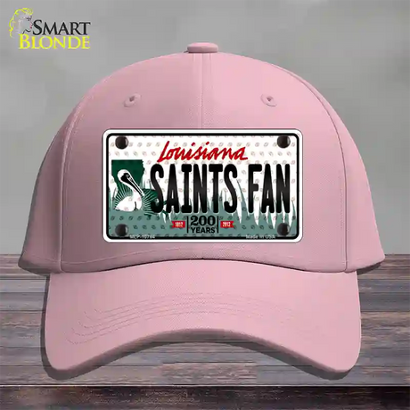 Saints Fan Louisiana Novelty License Plate Hat Cotton / Pink