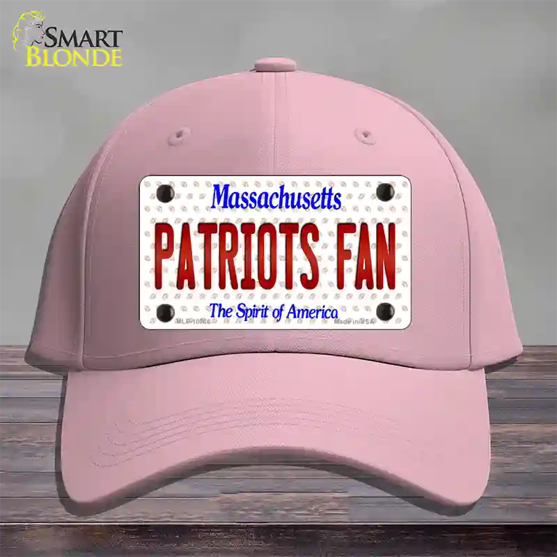 Patriots Fan Massachusetts Novelty License Plate Hat Cotton / Pink