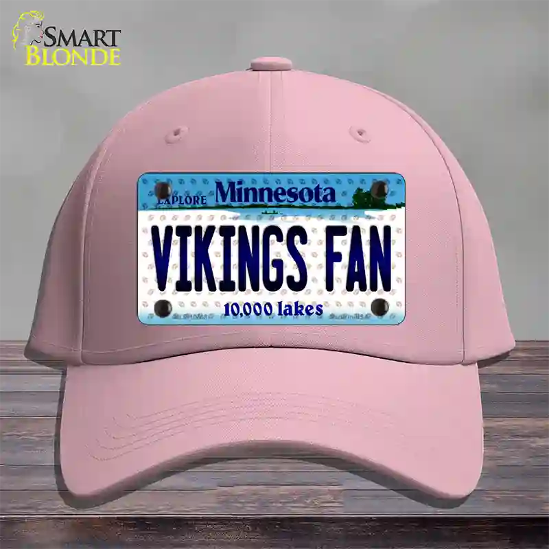 Vikings Fan Minnesota Novelty License Plate Hat Cotton / Pink