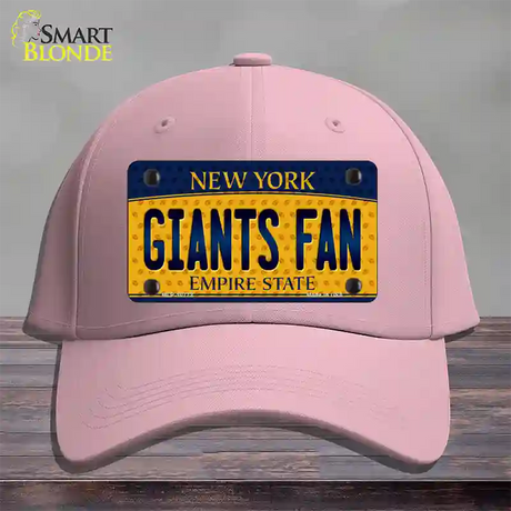 Giants Fan New York Novelty License Plate Hat Cotton / Pink