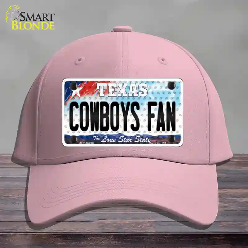 Cowboys Fan Texas Novelty License Plate Hat Cotton / Pink