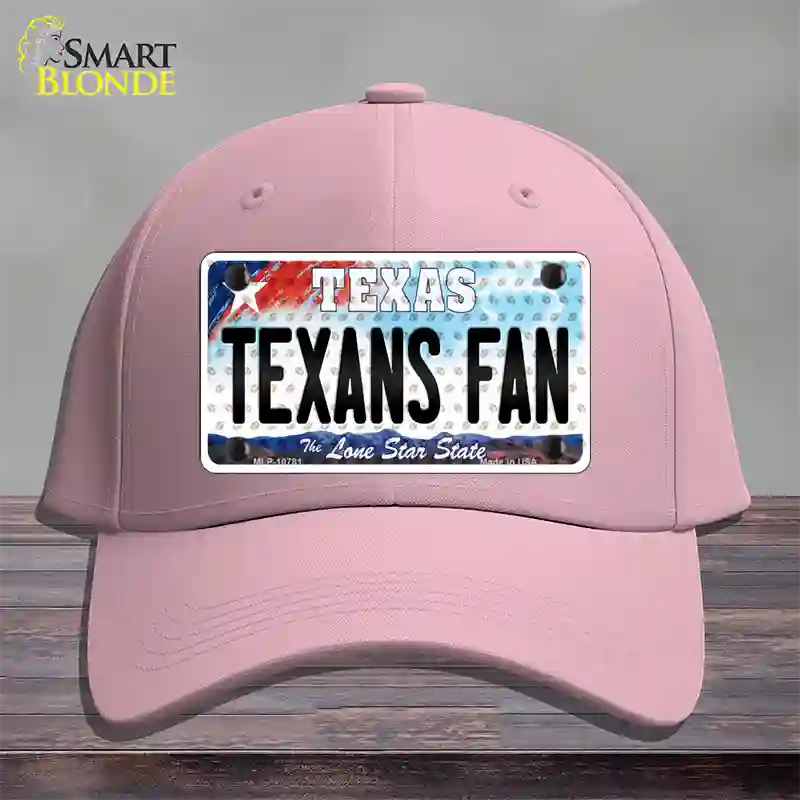 Texans Fan Texas Novelty License Plate Hat Cotton / Pink