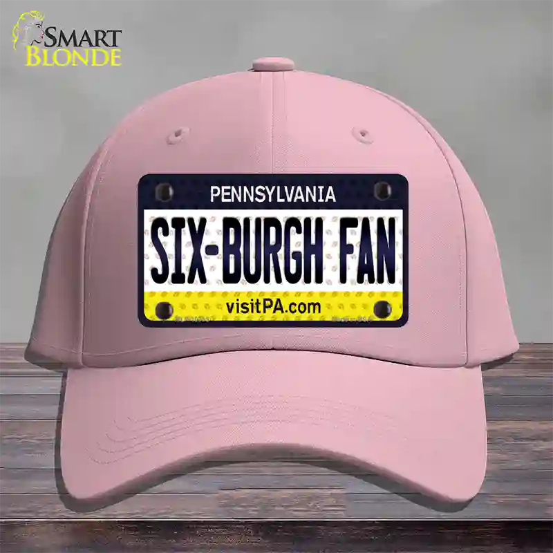 Six Burgh Fan Pennsylvania Novelty License Plate Hat Cotton / Pink