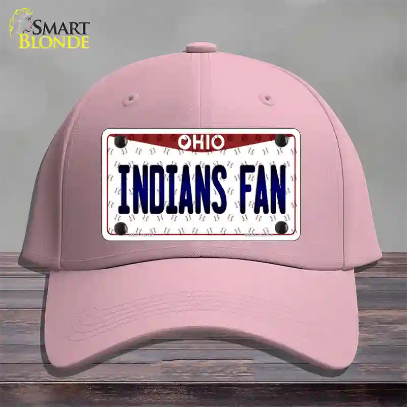 Indians Fan Ohio Novelty License Plate Hat Cotton / Pink