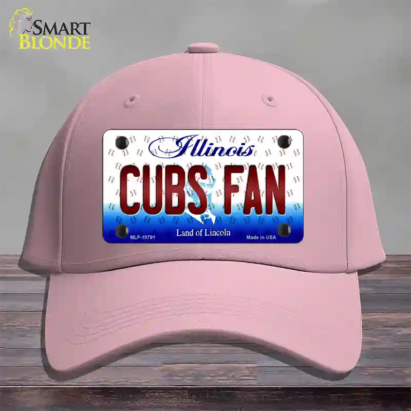 Cubs Fan Illinois Novelty License Plate Hat Cotton / Pink