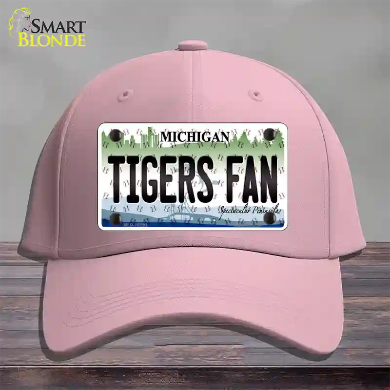 Tigers Fan Michigan Novelty License Plate Hat Cotton / Pink