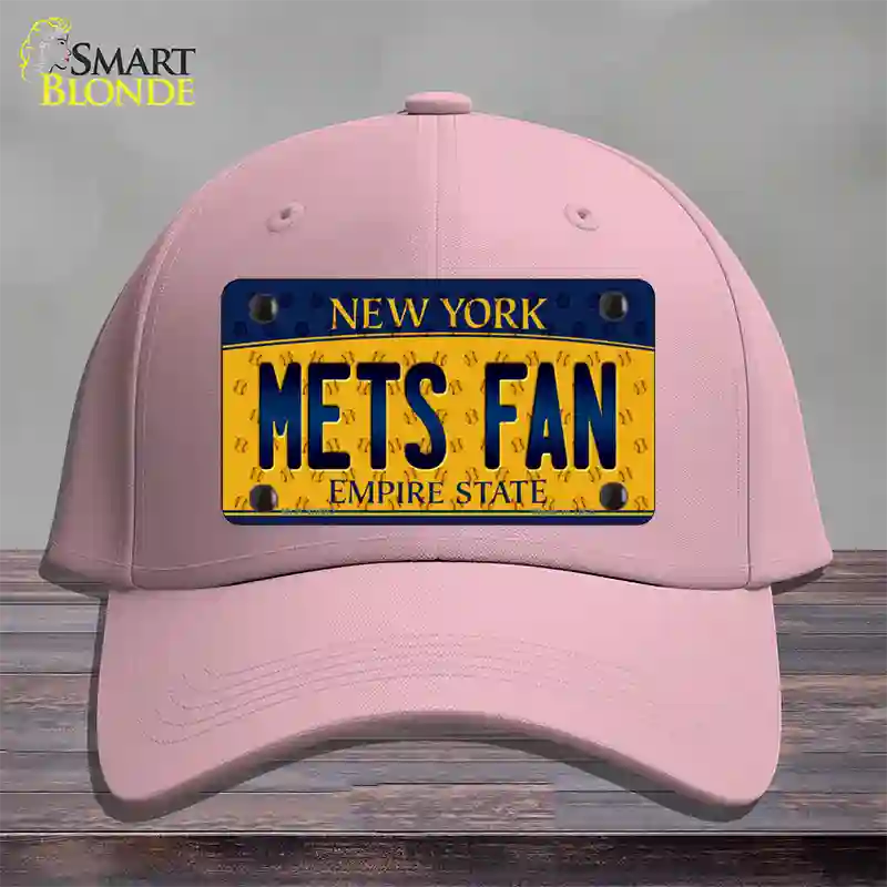 Mets Fan New York Novelty License Plate Hat Cotton / Pink