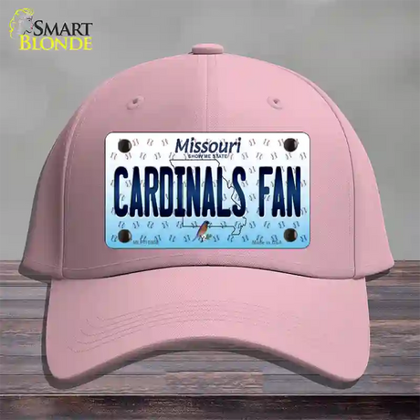 Cardinals Fan Missouri Novelty License Plate Hat Cotton / Pink