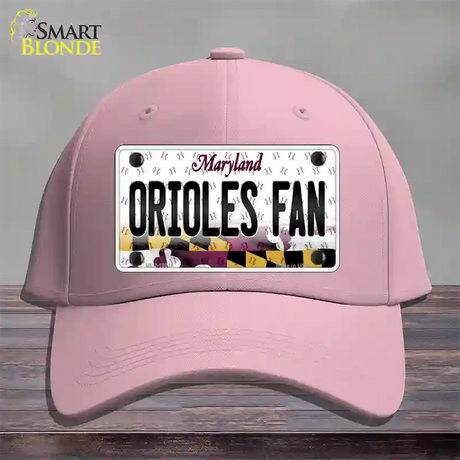 Orioles Fan Maryland Novelty License Plate Hat Cotton / Pink