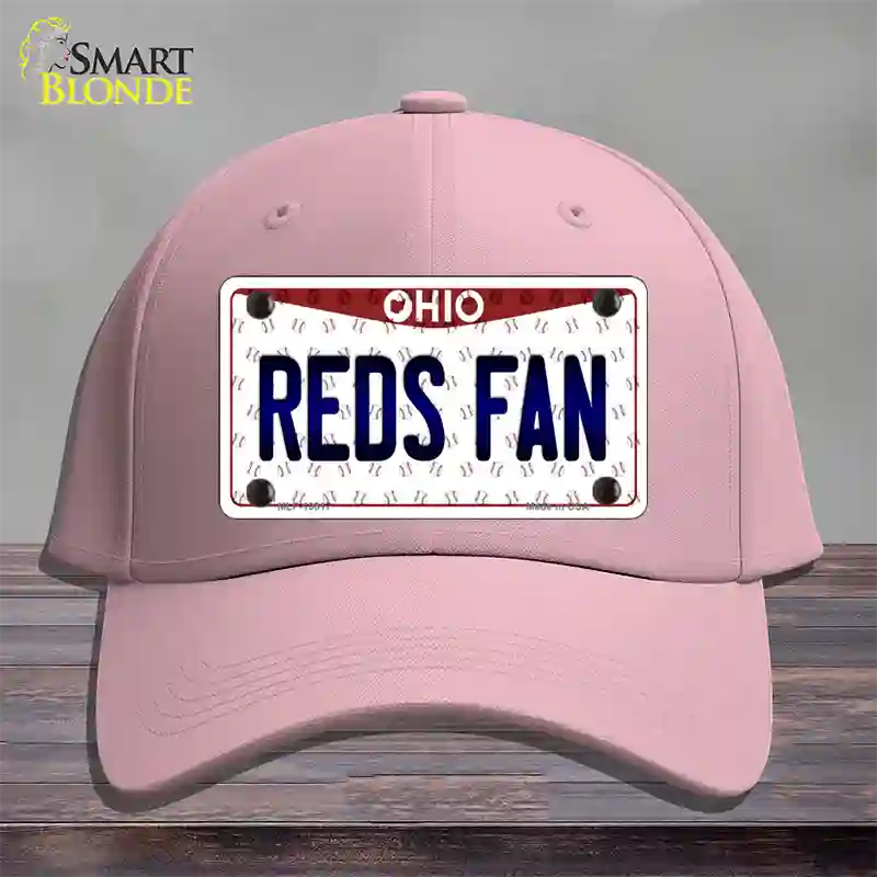 Reds Fan Ohio Novelty License Plate Hat Cotton / Pink