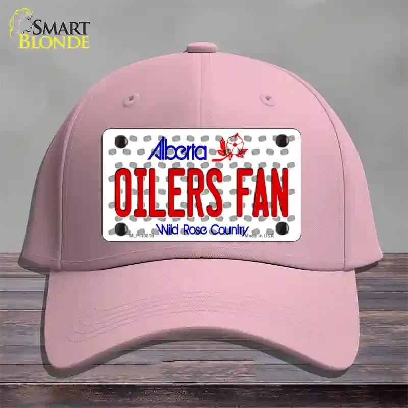 Oilers Fan Alberta Novelty License Plate Hat Cotton / Pink