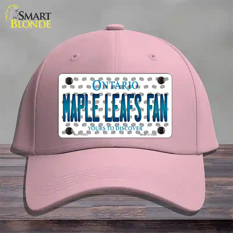 Maple Leafs Fan Ontario Novelty License Plate Hat Cotton / Pink