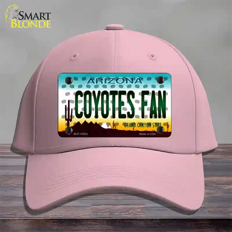 Coyotes Fan Arizona Novelty License Plate Hat Cotton / Pink