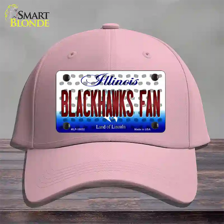 Blackhawks Fan Illinois Novelty License Plate Hat Cotton / Pink