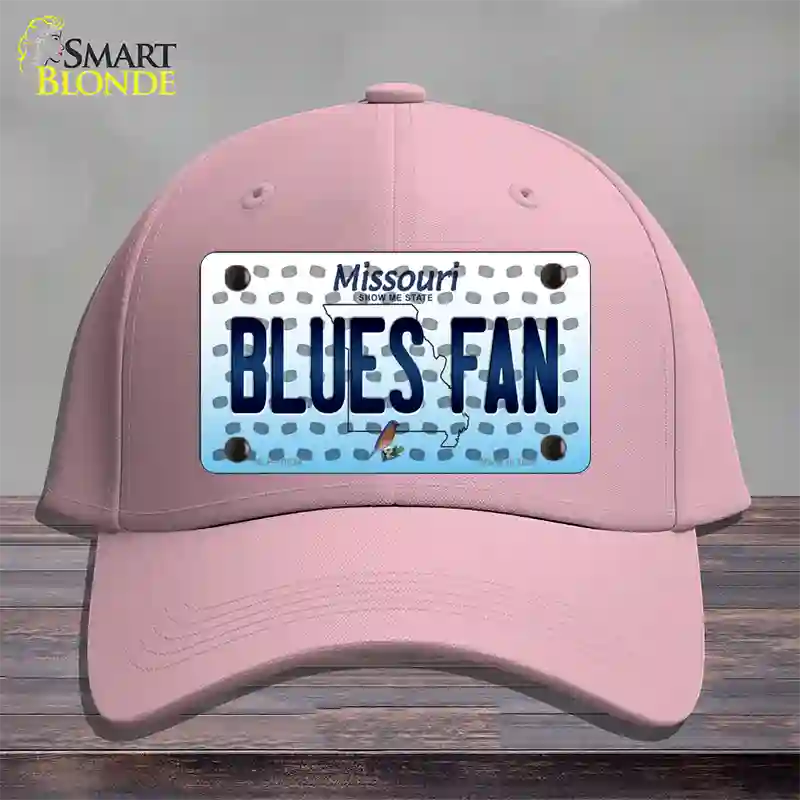 Blues Fan Missouri Novelty License Plate Hat Cotton / Pink