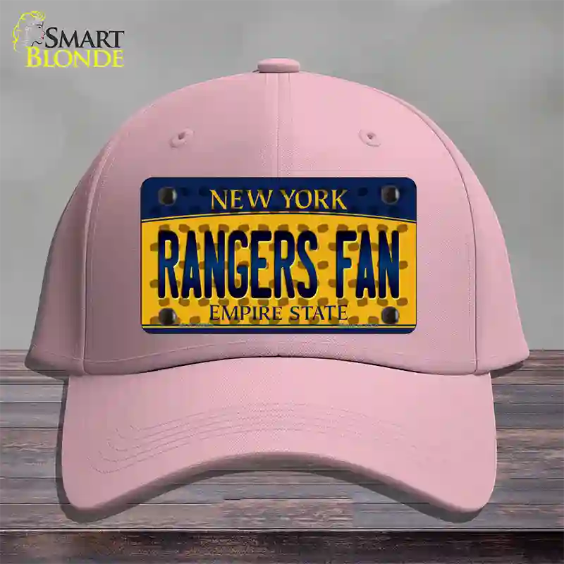 Rangers Fan New York Novelty License Plate Hat Cotton / Pink