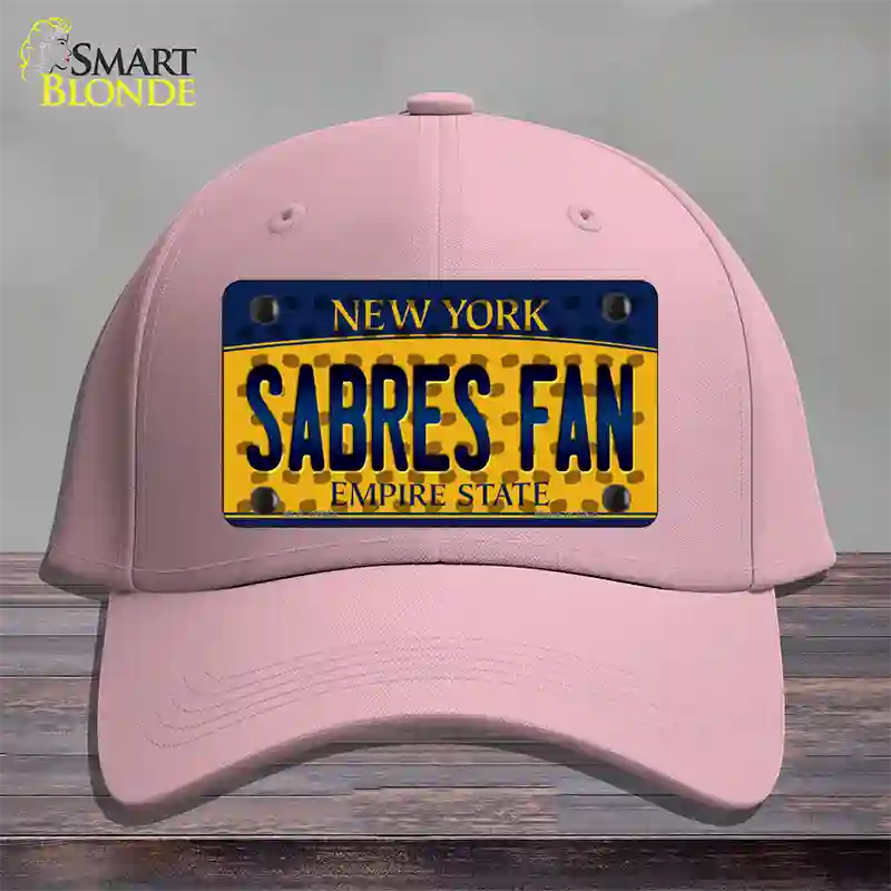 Sabres Fan New York Novelty License Plate Hat Cotton / Pink