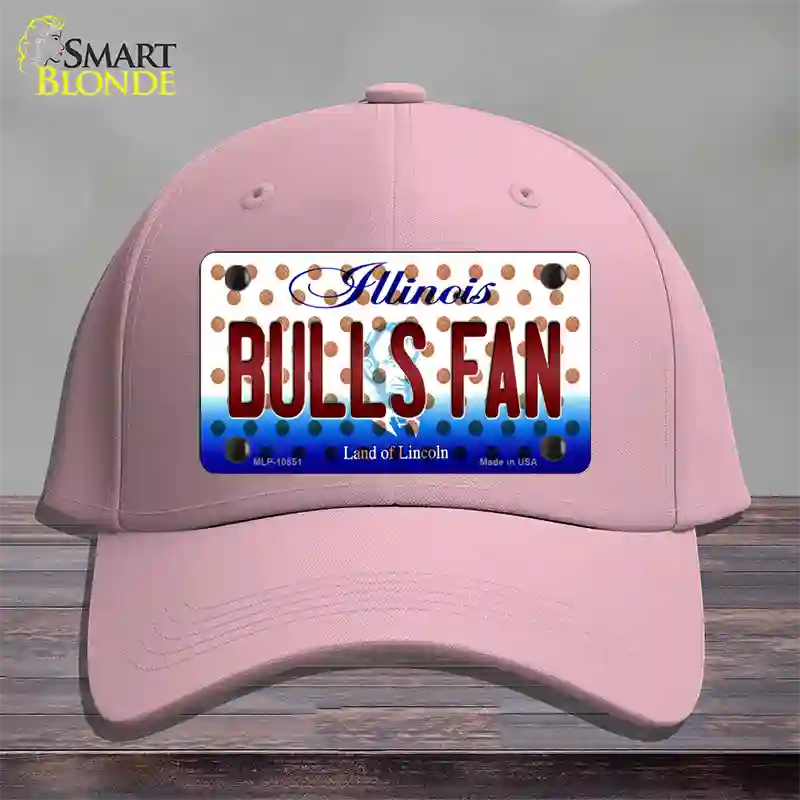 Bulls Fan Illinois Novelty License Plate Hat Cotton / Pink