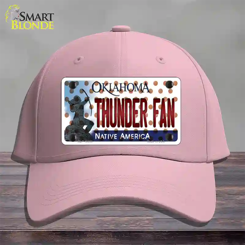 Thunder Fan Oklahoma Novelty License Plate Hat Cotton / Pink