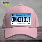 Connecticut State Novelty License Plate Hat Cotton / Pink