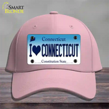 I Love Connecticut Novelty License Plate Hat Cotton / Pink