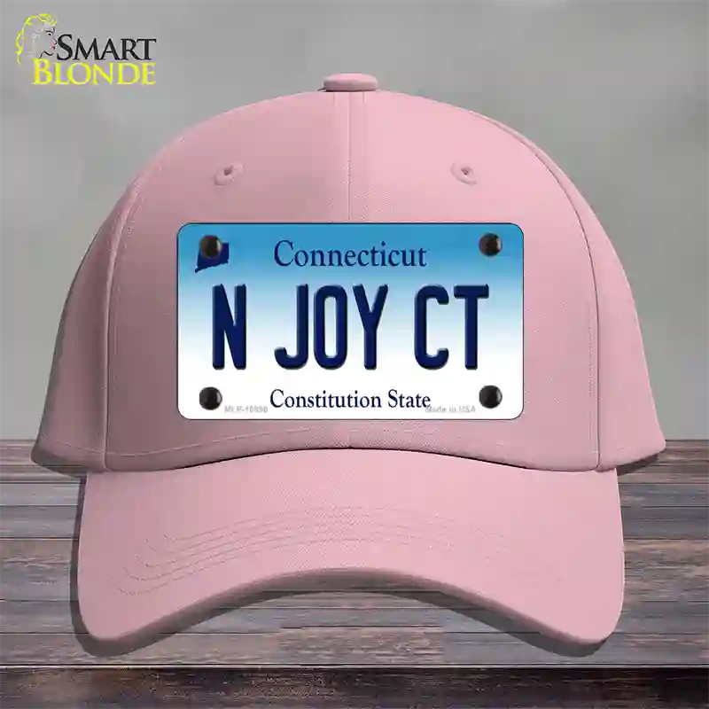 N Joy CT Connecticut Novelty License Plate Hat Cotton / Pink